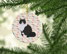 Load image into Gallery viewer, Siberian Forest Cat Christmas Ceramic Ornament