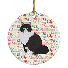 Load image into Gallery viewer, Siberian Forest Cat Christmas Ceramic Ornament
