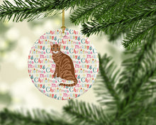 Load image into Gallery viewer, Toyger Cat Christmas Ceramic Ornament