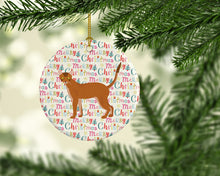 Load image into Gallery viewer, Red Abyssinian Cat Christmas Ceramic Ornament