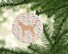 Load image into Gallery viewer, Fawn Abyssinian Cat Christmas Ceramic Ornament