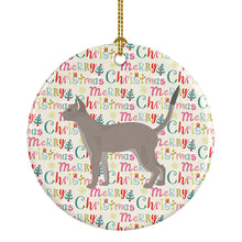 Load image into Gallery viewer, Blue Abyssinian Cat Christmas Ceramic Ornament