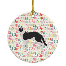 Load image into Gallery viewer, Bicolour Aegean Cat Christmas Ceramic Ornament