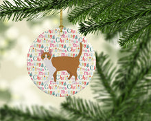 Load image into Gallery viewer, Brazilian Shorthair Cat Christmas Ceramic Ornament