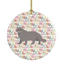 Load image into Gallery viewer, British Longhair Cat Christmas Ceramic Ornament