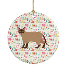 Load image into Gallery viewer, Burmese Cat Christmas Ceramic Ornament