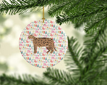 Load image into Gallery viewer, California Spangled #2 Cat Christmas Ceramic Ornament