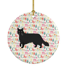 Load image into Gallery viewer, Black Chantilly Tiffany Cat Christmas Ceramic Ornament
