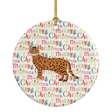 Load image into Gallery viewer, Cheetoh #1 Cat Christmas Ceramic Ornament