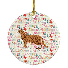 Load image into Gallery viewer, Cheetoh #3 Cat Christmas Ceramic Ornament