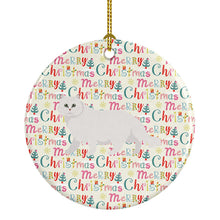 Load image into Gallery viewer, Chinchilla Persian Longhair Cat Christmas Ceramic Ornament