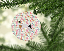 Load image into Gallery viewer, Cornish Rex Cat Christmas Ceramic Ornament