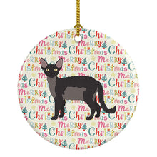 Load image into Gallery viewer, Devon Rex Cat Christmas Ceramic Ornament