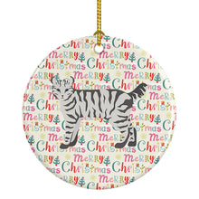 Load image into Gallery viewer, Highlander Lynx #2 Cat Christmas Ceramic Ornament