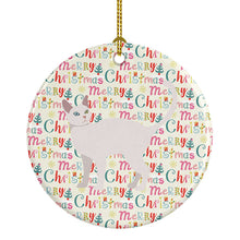 Load image into Gallery viewer, Khao Manee #2 Cat Christmas Ceramic Ornament