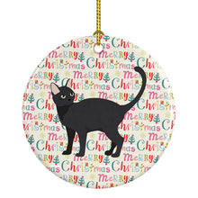 Load image into Gallery viewer, Malayan #2 Cat Christmas Ceramic Ornament