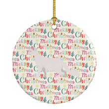 Load image into Gallery viewer, Oriental Longhair Cat Christmas Ceramic Ornament