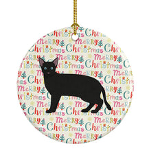 Load image into Gallery viewer, Russian White Black #1 Cat Christmas Ceramic Ornament