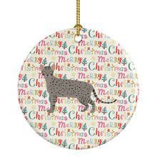 Load image into Gallery viewer, Safari #1 Cat Christmas Ceramic Ornament