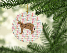 Load image into Gallery viewer, Savannah #1 Cat Christmas Ceramic Ornament