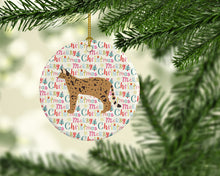 Load image into Gallery viewer, Savannah #2 Cat Christmas Ceramic Ornament