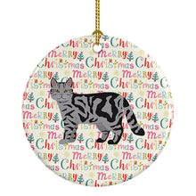 Load image into Gallery viewer, Scottish Straight Cat Christmas Ceramic Ornament