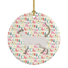 Load image into Gallery viewer, Siamese modern #1 Cat Christmas Ceramic Ornament
