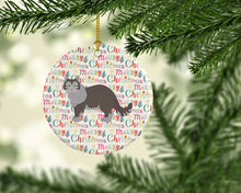 Load image into Gallery viewer, Siberian Forest #1 Cat Christmas Ceramic Ornament
