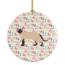 Load image into Gallery viewer, Tonkinese Cat Christmas Ceramic Ornament