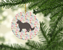 Load image into Gallery viewer, York Chocolate #2 Cat Christmas Ceramic Ornament