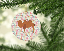 Load image into Gallery viewer, Bactrian Camel Christmas Ceramic Ornament