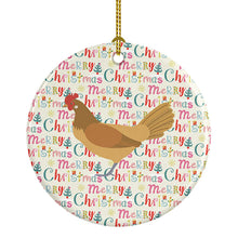 Load image into Gallery viewer, Frisian Friesian Chicken Christmas Ceramic Ornament