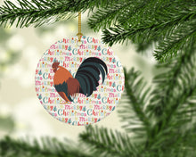 Load image into Gallery viewer, Dutch Bantam Chicken Christmas Ceramic Ornament