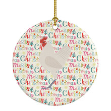 Load image into Gallery viewer, German Langshan Chicken Christmas Ceramic Ornament