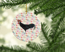 Load image into Gallery viewer, Minorca Ctalalan Chicken Christmas Ceramic Ornament