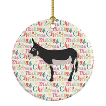 Load image into Gallery viewer, American Mammoth Jack Donkey Christmas Ceramic Ornament