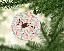 Load image into Gallery viewer, American Spotted Donkey Christmas Ceramic Ornament