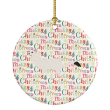 Load image into Gallery viewer, Stoat Short-tailed Weasel Christmas Ceramic Ornament