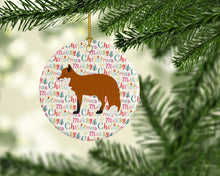 Load image into Gallery viewer, Red Fox Christmas Ceramic Ornament