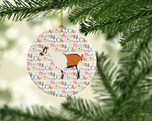 Load image into Gallery viewer, Alpine Goat Christmas Ceramic Ornament