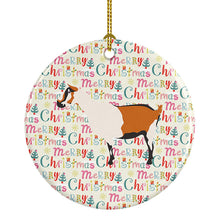 Load image into Gallery viewer, Alpine Goat Christmas Ceramic Ornament