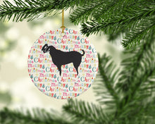 Load image into Gallery viewer, Black Bengal Goat Christmas Ceramic Ornament
