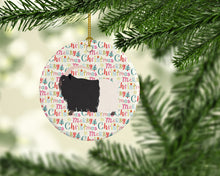 Load image into Gallery viewer, Welsh Black-Necked Goat Christmas Ceramic Ornament