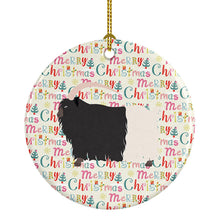 Load image into Gallery viewer, Welsh Black-Necked Goat Christmas Ceramic Ornament