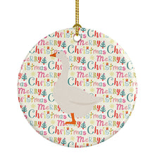 Load image into Gallery viewer, Embden Goose Christmas Ceramic Ornament