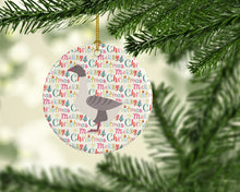Load image into Gallery viewer, Buff Grey Back Goose Christmas Ceramic Ornament
