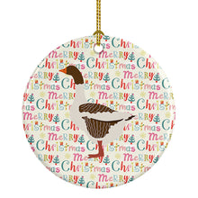Load image into Gallery viewer, Pomeranian Rogener Goose Christmas Ceramic Ornament