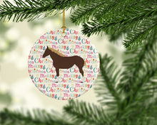 Load image into Gallery viewer, Percheron Horse Christmas Ceramic Ornament