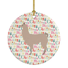 Load image into Gallery viewer, Llama Christmas Ceramic Ornament