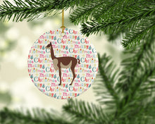 Load image into Gallery viewer, Vicugna or Vicuna Christmas Ceramic Ornament